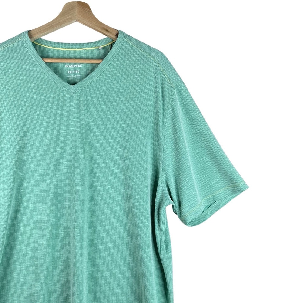 Tommy Bahama ISLANDZONE Men's XXL Teal CoolMax Shirt